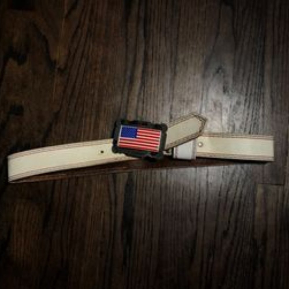 Vintage American Flag belt | Genuine Leather | Sold As-is!